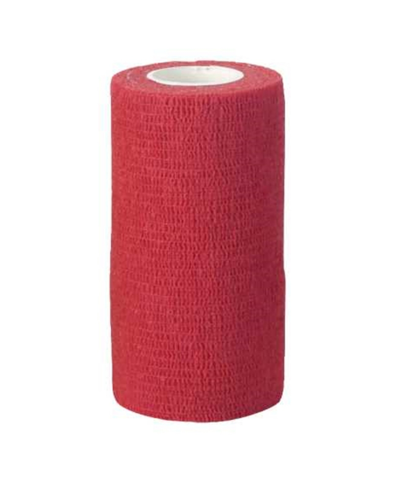 Rola bandaj adeziv elastic pentru ingrijirea si tratamentul ongloanelor, CowCare Tape&Care, 10cm x 4,5m, rosie
