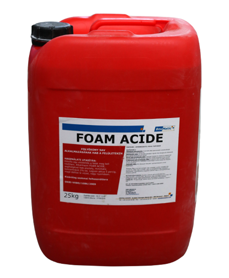 Detergent acid lichid decalcifiant Foam Acide pentru curatarea externa a suprafetelor, Bidon 25 kg