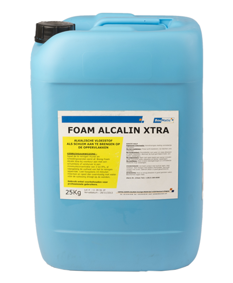 Detergent alcalin lichid Foam Alcalin Xtra fara clor pentru curatarea suprafetelor externe, Bidon 25 kg