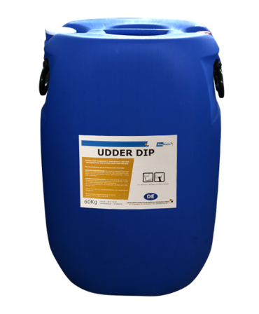 Dezinfectant lichid Udder DIP pentru ingrijirea si protectia mameloanelor inainte si dupa muls, Bidon 60 kg