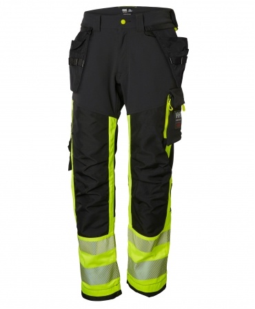 Pantaloni de lucru Helly Hansen ICU Construction, reflectorizanti, HVC1, galben/negru, fata