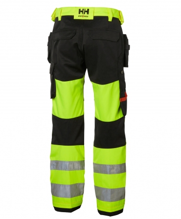 Pantaloni de lucru Helly Hansen Alna Construction, reflectorizanti, HVC1, galben/gri inchis, spate