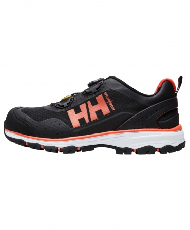 Pantofi protectie Helly Hansen Chelsea Evolution Low BOA, S1P, SRC, ESD, negru/portocaliu, din profil