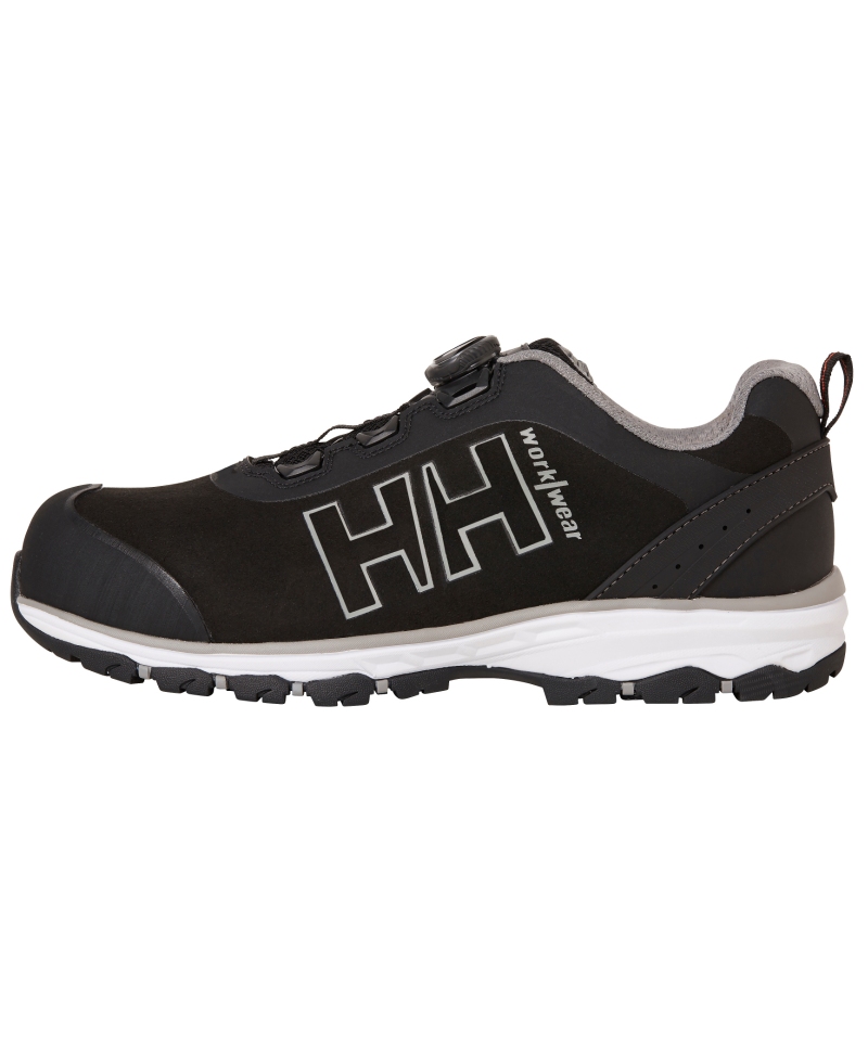 Pantofi protectie Helly Hansen Chelsea Evolution Low BOA Wide, S3, WR, SRC, ESD, negru/gri, din profil