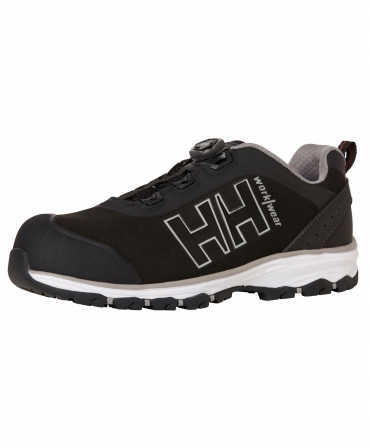 Pantofi protectie Helly Hansen Chelsea Evolution Low BOA Wide, S3, WR, SRC, ESD, negru/gri, din unghi