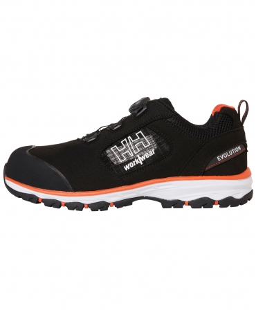 Pantofi protectie Helly Hansen Chelsea Evolution Sandal BOA, S1P, SRC, ESD, negru/portocaliu, din profil