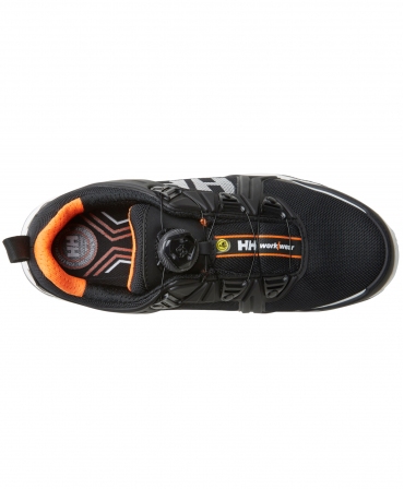 Pantofi protectie Helly Hansen Oslo Low BOA, S3, SRC, ESD, negru/portocaliu, vazuti de sus