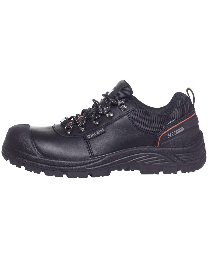 Pantofi protectie Helly Hansen Chelsea Low, S3, SRC, negru/portocaliu, din profil