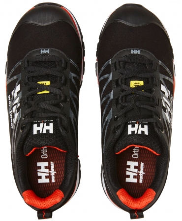 Pantofi protectie dama Helly Hansen Luna Low, S3, SRC, ESD, negru/portocaliu, vazuti de sus