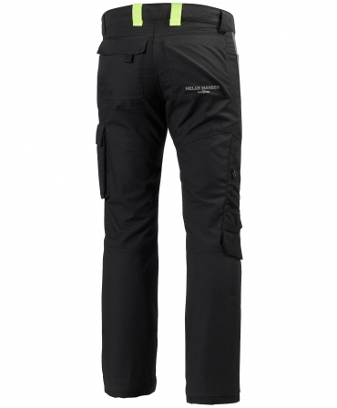 Pantaloni de lucru Helly Hansen Aker, negru/gri inchis, spate