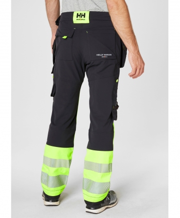 Pantaloni de lucru Helly Hansen ICU Construction, reflectorizanti, HVC1, galben/negru, imbracati, spate