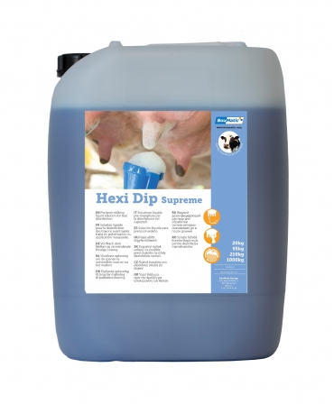 Dezinfectant mameloane BouMatic Hexi DIP Supreme pe baza de clor, bidon 20kg
