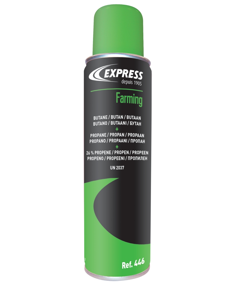 Cartus gaz 60g pentru ecornatoarele cu gaz Express Farming, fata