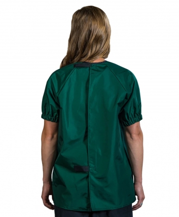 Bluza veterinar cu maneca scurta Udder Tech, nailon - impermeabila, verde, spate