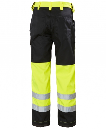 Pantaloni de lucru Helly Hansen Alta Service, reflectorizanti, HVC1, galben/gri inchis, spate