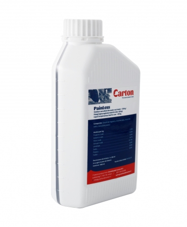 Solutie lichida pentru calmarea durerilor la vaci, Carton Painless Liquid, bidon 1 litru, profil