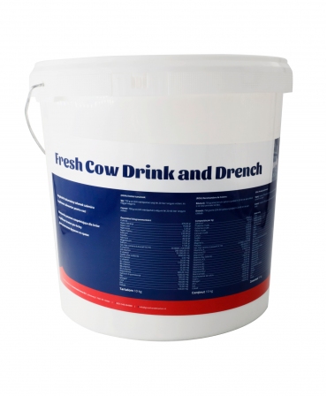 Bautura pentru vacile care au fatat recent, Carton Fresh Cow Drink and Drench, galeata 10 kg, spate
