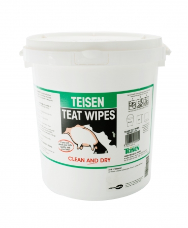 Servetele umede pentru dezinfectia mameloanelor Teisen Teat Wipes, galeata 600 bucati, produs