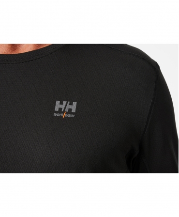 Bluza Helly Hansen Lifa Active Base Layer Crewneck, neagra, logo