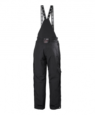 Pantaloni de lucru cu bretele Helly Hansen Kiruna, impermeabili, negri, spate