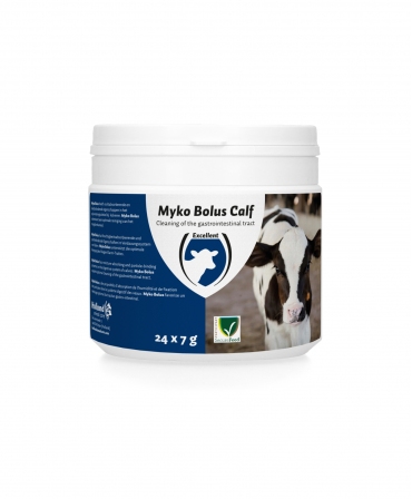 Bolusuri cu eliberare rapida de elemente pentru curatarea tractului gastrointestinal la vitei, Excellent Myko Bolus Calf, cutie