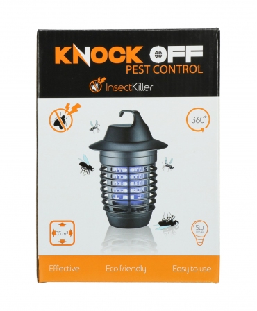 Aparat de protectie impotriva insectelor cu bec UV, Knock Off InsectKiller, 5W, cutie