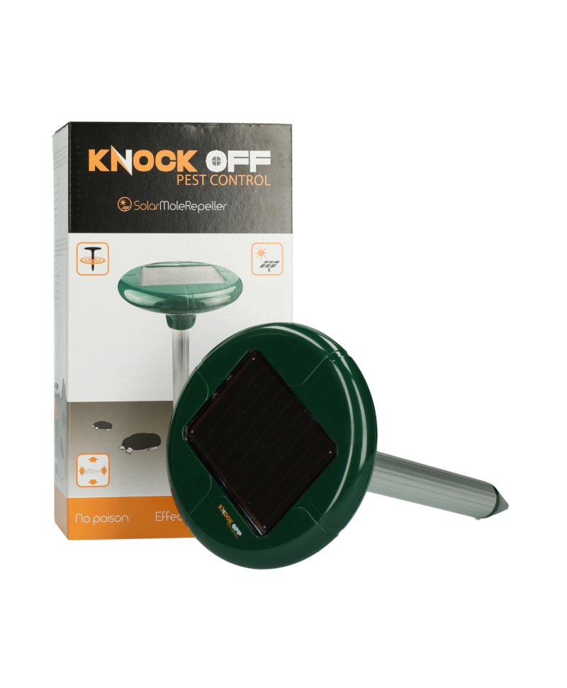 Dispozitiv solar cu ultrasunete pentru alungarea cartitelor, Knock Off