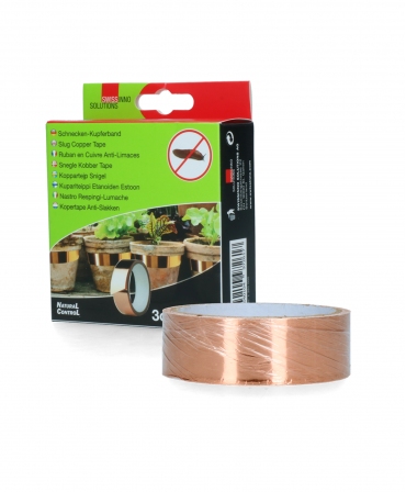 Banda cupru de protectie impotriva melcilor, Swissinno Slug Copper Adhesive Tape, 3cm x 5m, langa cutie