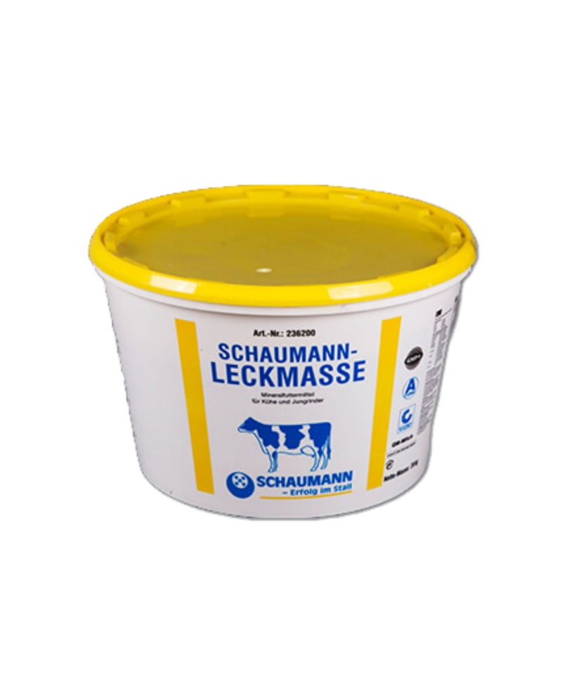 Bloc de lins cu vitamine si minerale pentru bovine, Schaumann Leckmasse, galeata 25 kg