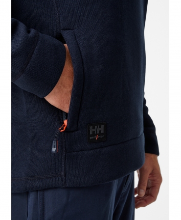 Jacheta tricotata Helly Hansen Kensington Half Zip Fleece, bleumarin, buzunar