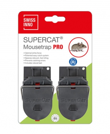 Capcana soareci cu momeala naturala, Swissinno SuperCat Mouse Trap PRO, set 2 bucati