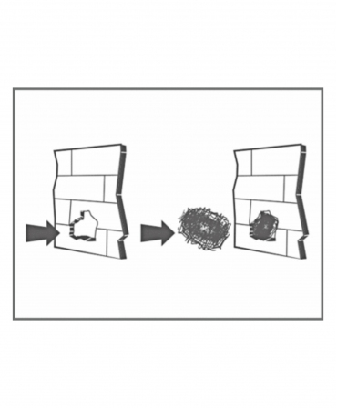 Vata de otel anti-rozatoare, 5 x 50cm, Swissinno Rodent Stop, grafic mod de amplasare