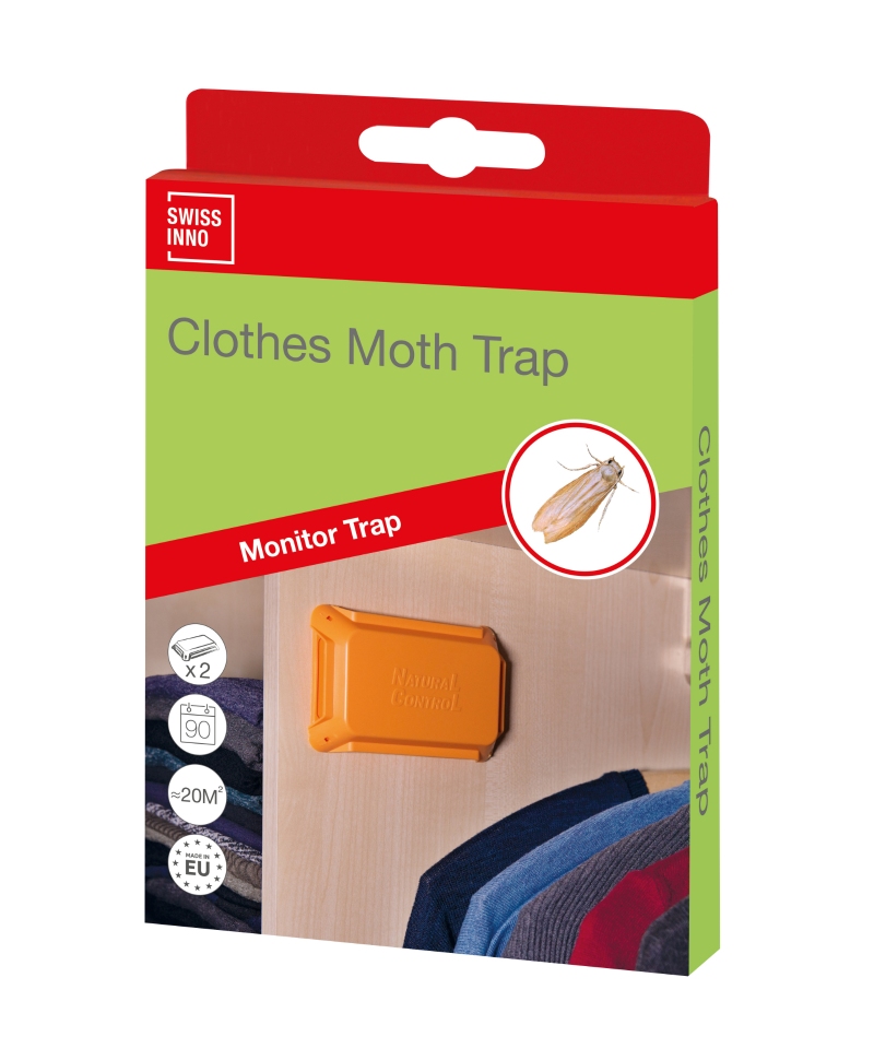 Capcane cu feromoni pentru molii de haine, Swissinno Clothes Moth Trap, set 2 bucati, cutie