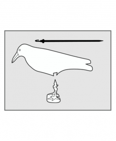 Sperietoare de pasari tip corb, Swissinno Raven Bird Repeller, grafic
