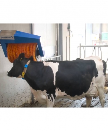 Perie rotativa automata pentru vaci, BouMatic HandyBrush, in adapost, profil