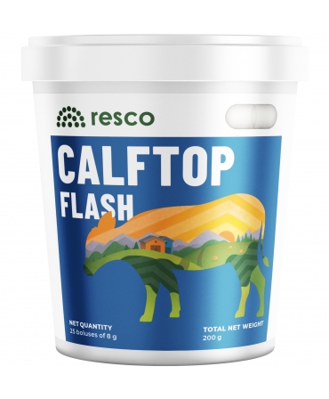 Bolusuri cu eliberare rapida de minerale pentru vitei, Resco Calftop Flash, cutie 25 bucati