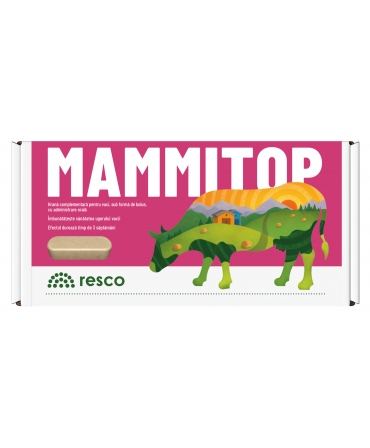 Bolusuri cu eliberare lenta de antibiotice naturale pentru prevenirea mastitei la vaci, Resco Mammitop, cutie 4 bucati