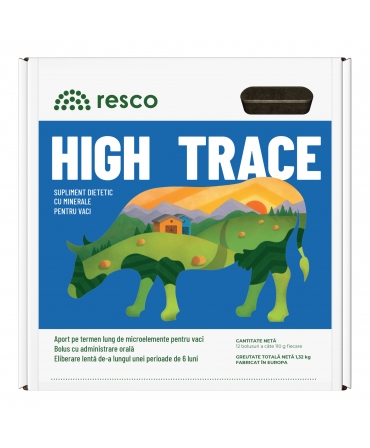 Bolusuri cu eliberare lenta de microelemente pentru vaci, Resco High Trace, cutie 12 bucati