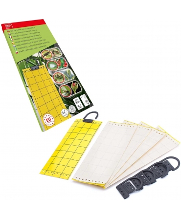 Placi adezive galbene pentru capturarea insectelor zburatoare, 24 x 10cm, Swissinno Yellow Adhesive Boards, continut