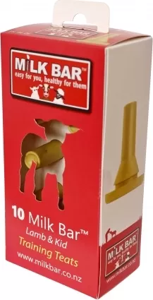 Tetine Milk Bar cu orificiu special, galbene, pentru colostru miei si iezi, set 10 bucati