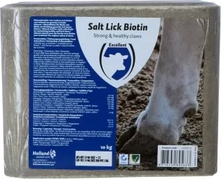 Bloc de lins, sare cu minerale pentru bovine Excellent Biotin, 10 kg