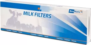 Filtre lapte BouMatic, 	Dimensiuni filtre lapte - 76 x 600 mm, 80 g/mp, cutie 200 buc.