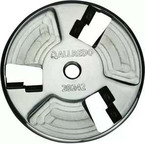 Disc trimaj ongloane 120 mm din aluminiu, inchis, cu 6 lame reversibile din titan, Allredo SA10