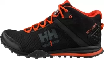 Ghete protectie Helly Hansen Rabbora Trail Mid Soft Toe, impermeabile, negru/portocaliu, din profil