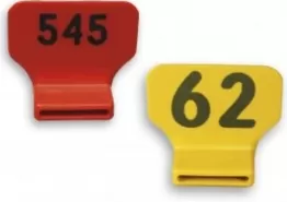 Set 25 etichete imprimate, plastic, verticale pentru zgarda 4 cm, Akroh, 1-25, produs