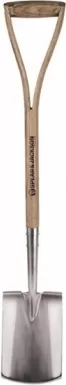 Cazma ingusta cu lama din inox cu margini indoite, coada lemn, maner Y lemn, Spear & Jackson Traditional Stainless, produs