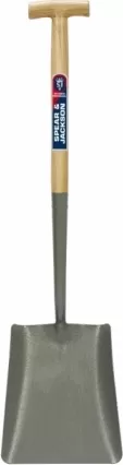 Lopata Heavy Duty 711 mm cu lama otel carbon, coada lemn, maner T lemn, Spear & Jackson Neverbend Professional, produs