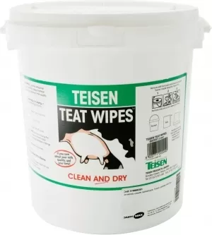 Servetele umede pentru dezinfectia mameloanelor Teisen Teat Wipes, galeata 600 bucati, produs