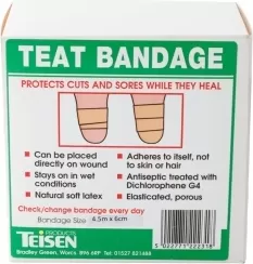 Rola bandaj pentru ingrijirea si tratamentul mameloanelor Teisen Teat Bandage, 6cm x 4,5m, produs