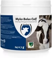 Bolusuri cu eliberare rapida de elemente pentru curatarea tractului gastrointestinal la vitei, Excellent Myko Bolus Calf, cutie